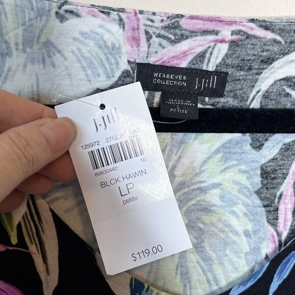 NWT J. JILL Wearable Collection Tropical Floral Tank Knee Length Tank Dress LP - Picture 5 of 7